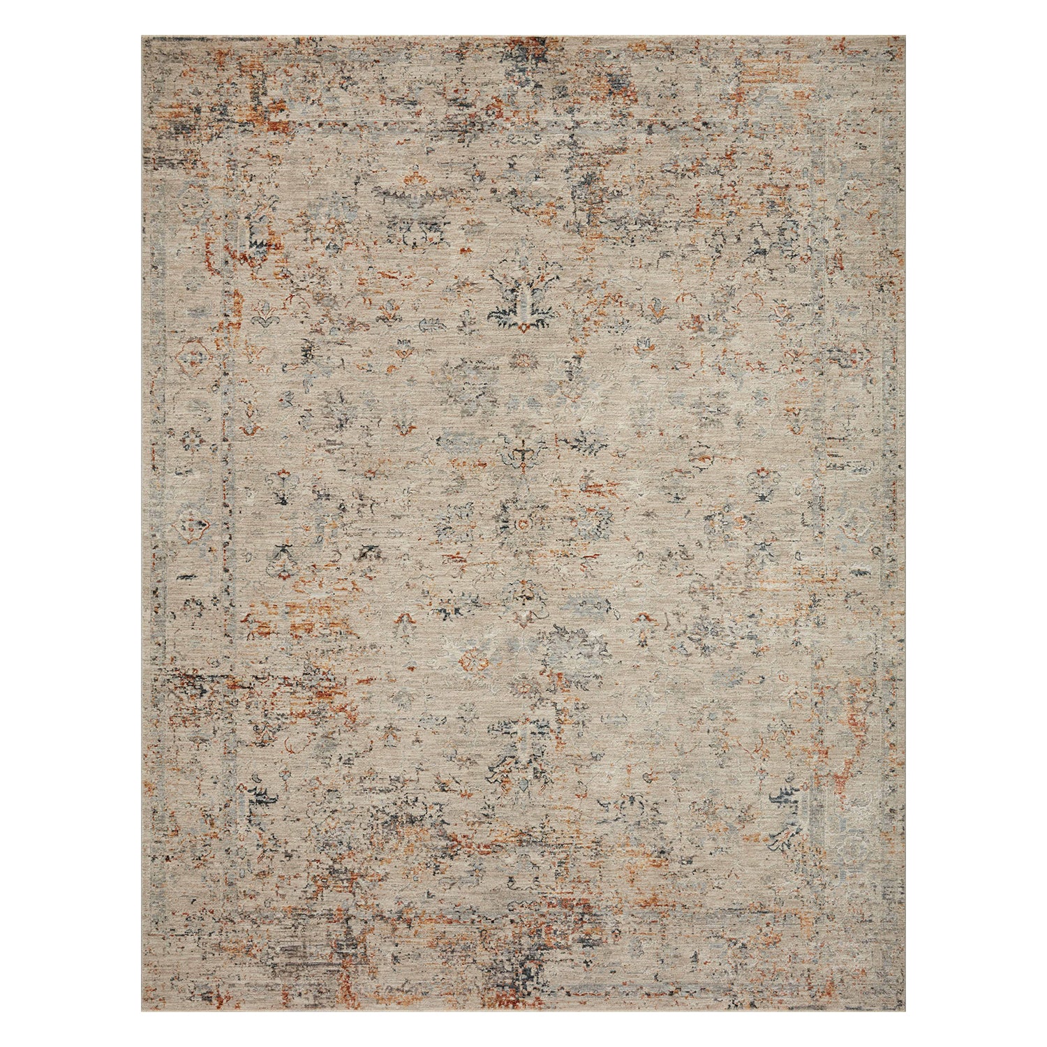 Loloi Axel Silver/Spice Power Loomed Rug