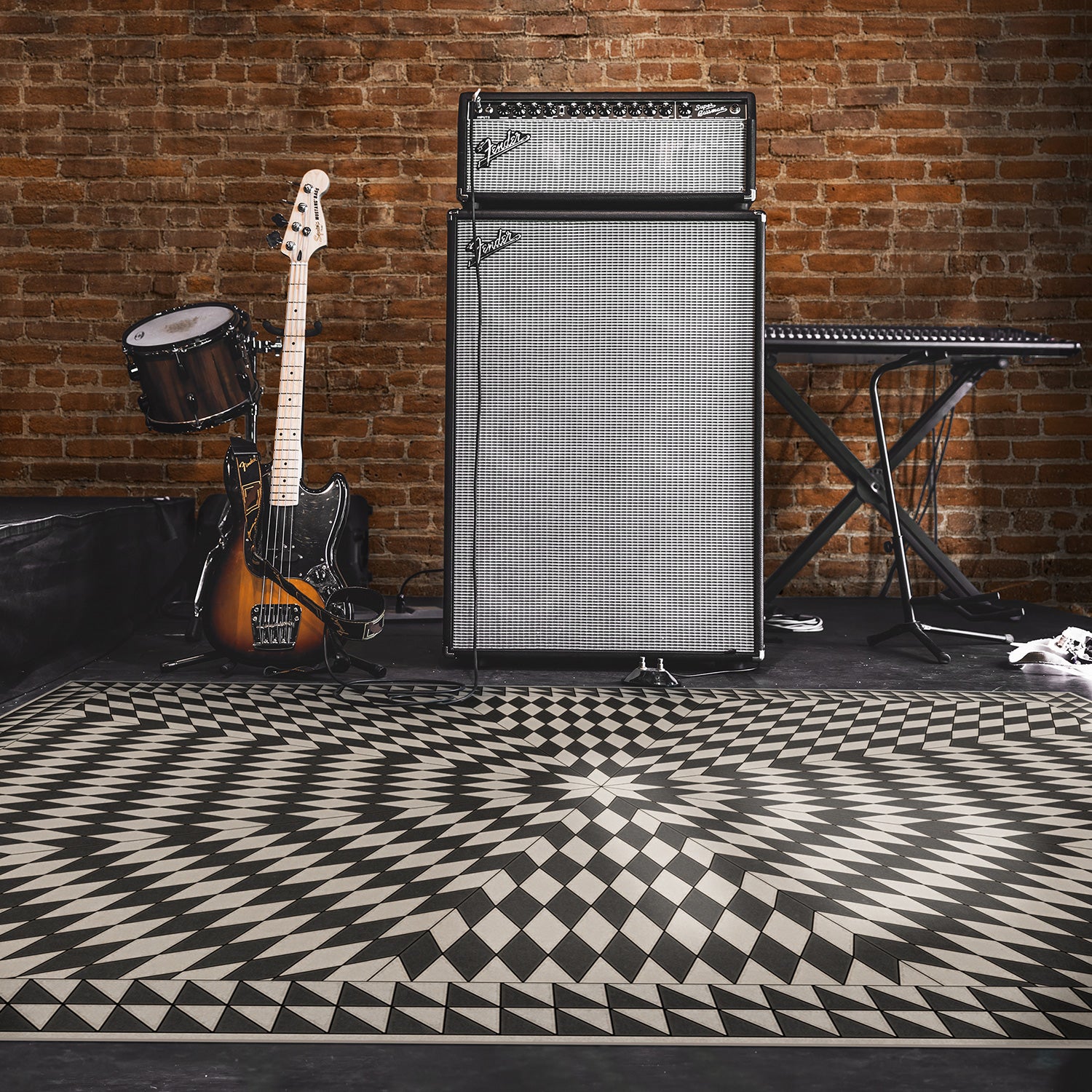 Sunburst - Of Night & Light Vinyl Floorcloth