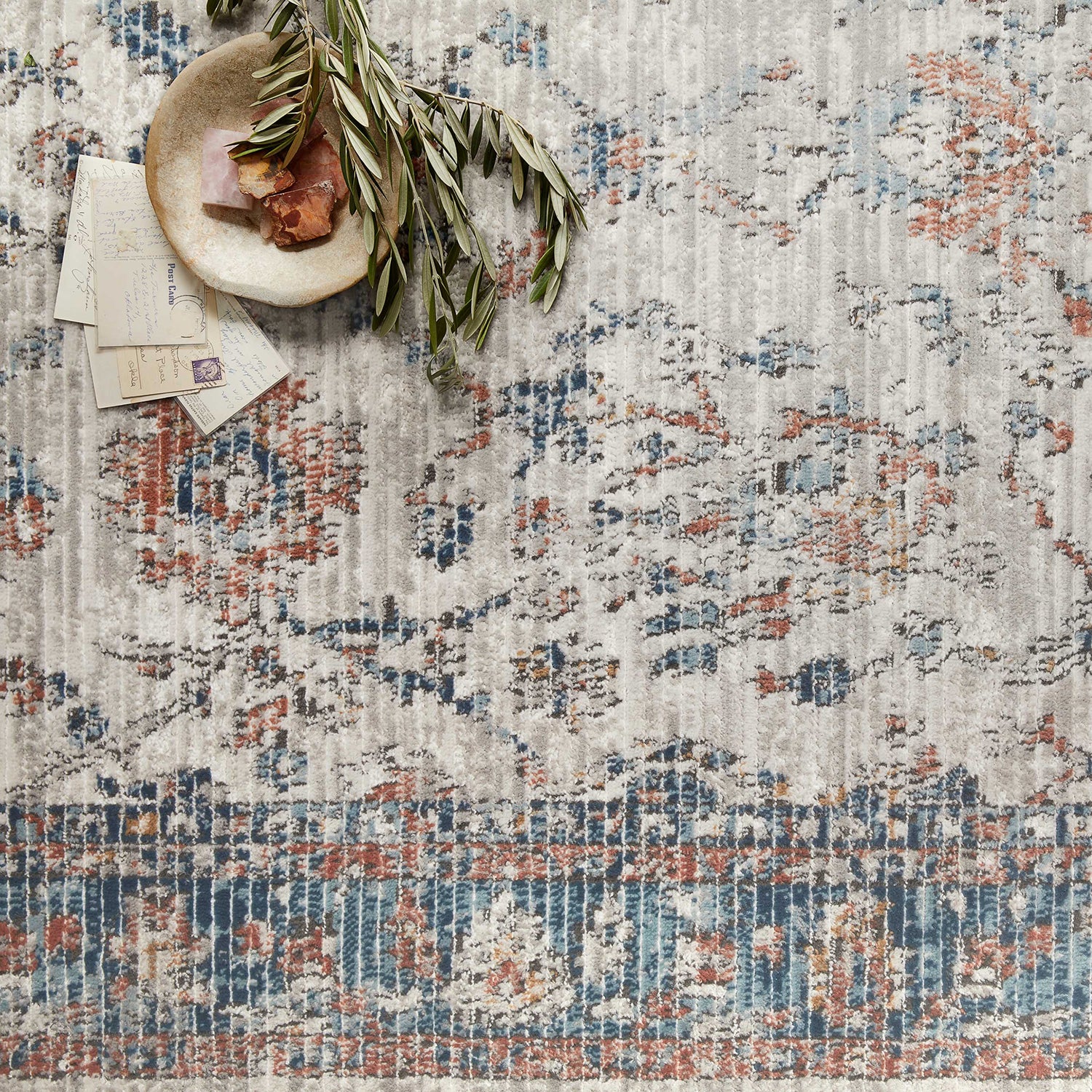 Loloi Bianca Dove/Multi Power Loomed Rug
