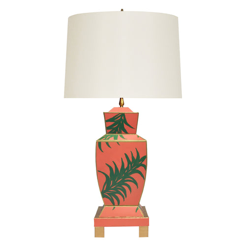 Worlds Away Bianca Palm Table Lamp