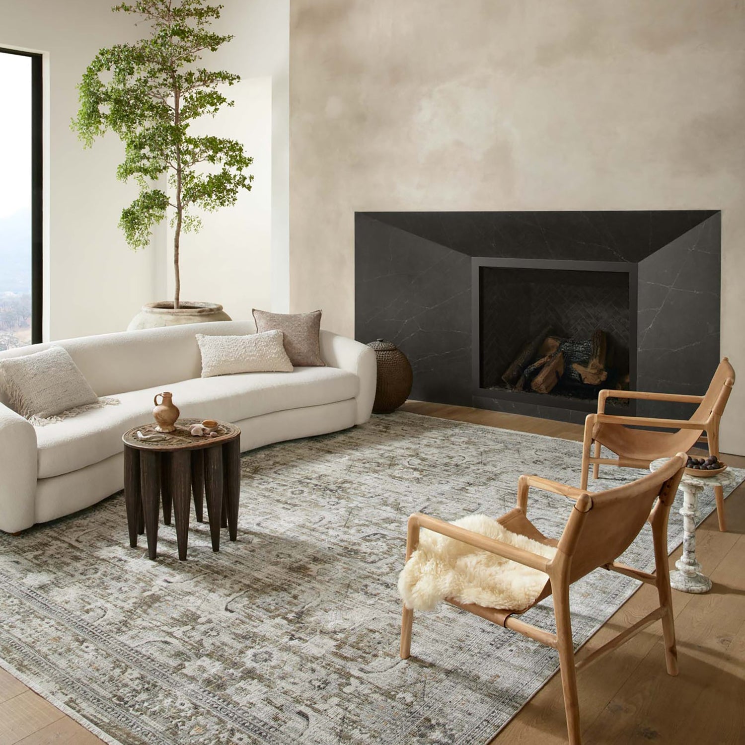 Loloi Bonney Moss/Stone Power Loomed Rug