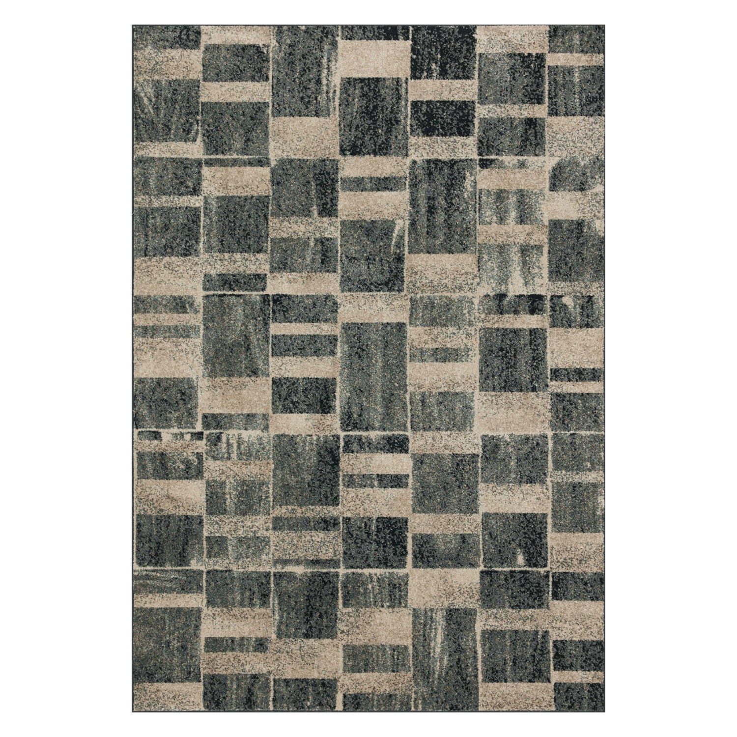 Loloi Bowery Storm/Sand Power Loomed Rug