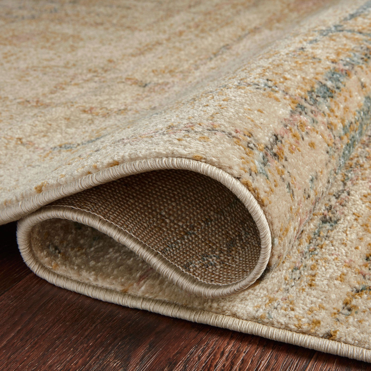 Loloi Bowery Beige/Multi Power Loomed Rug