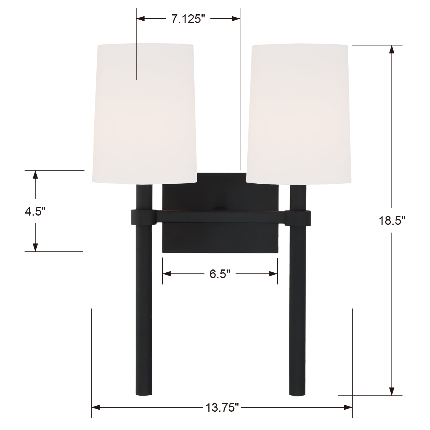 Crystorama Bromley 2-Light Wall Sconce
