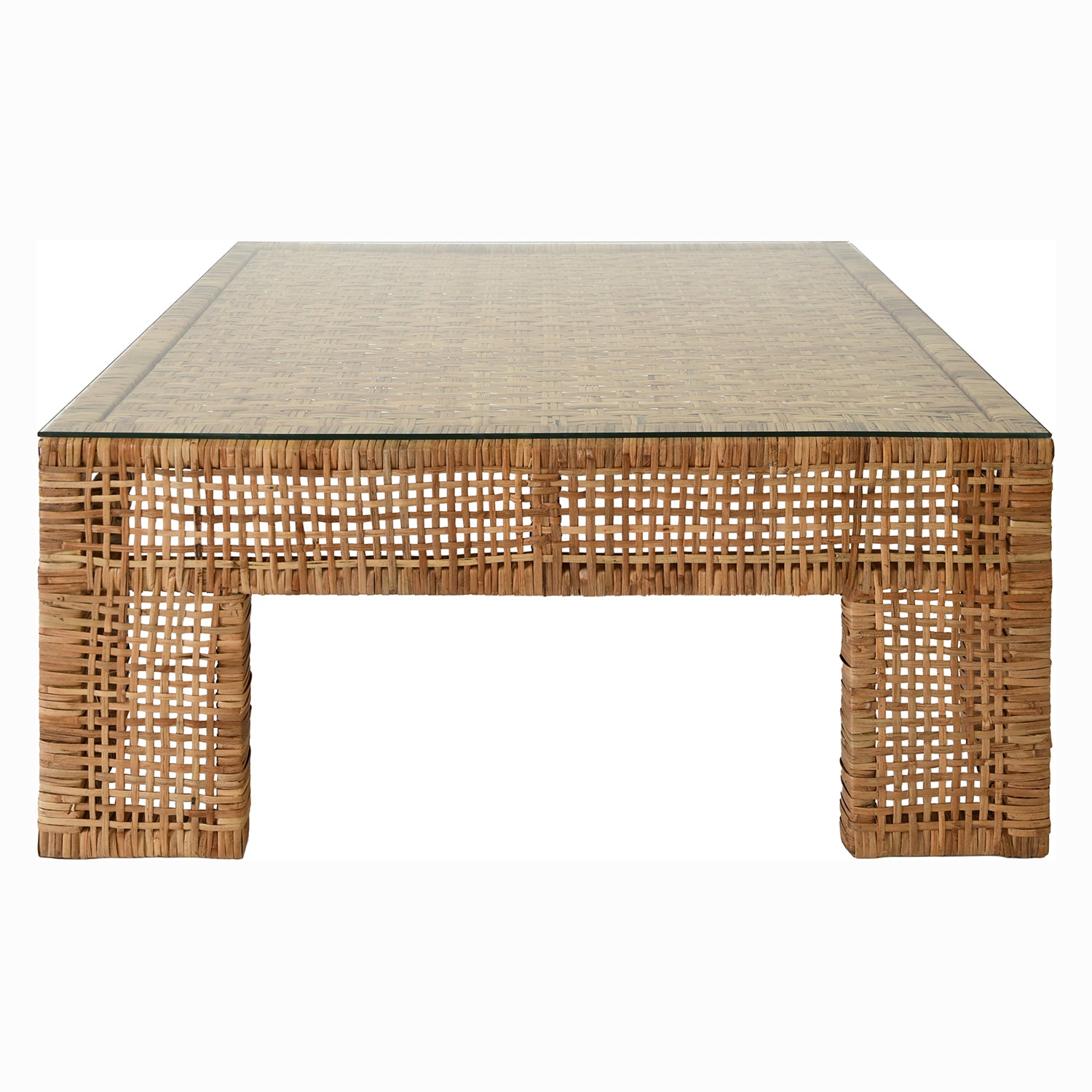Worlds Away Charlie Rattan Coffee Table