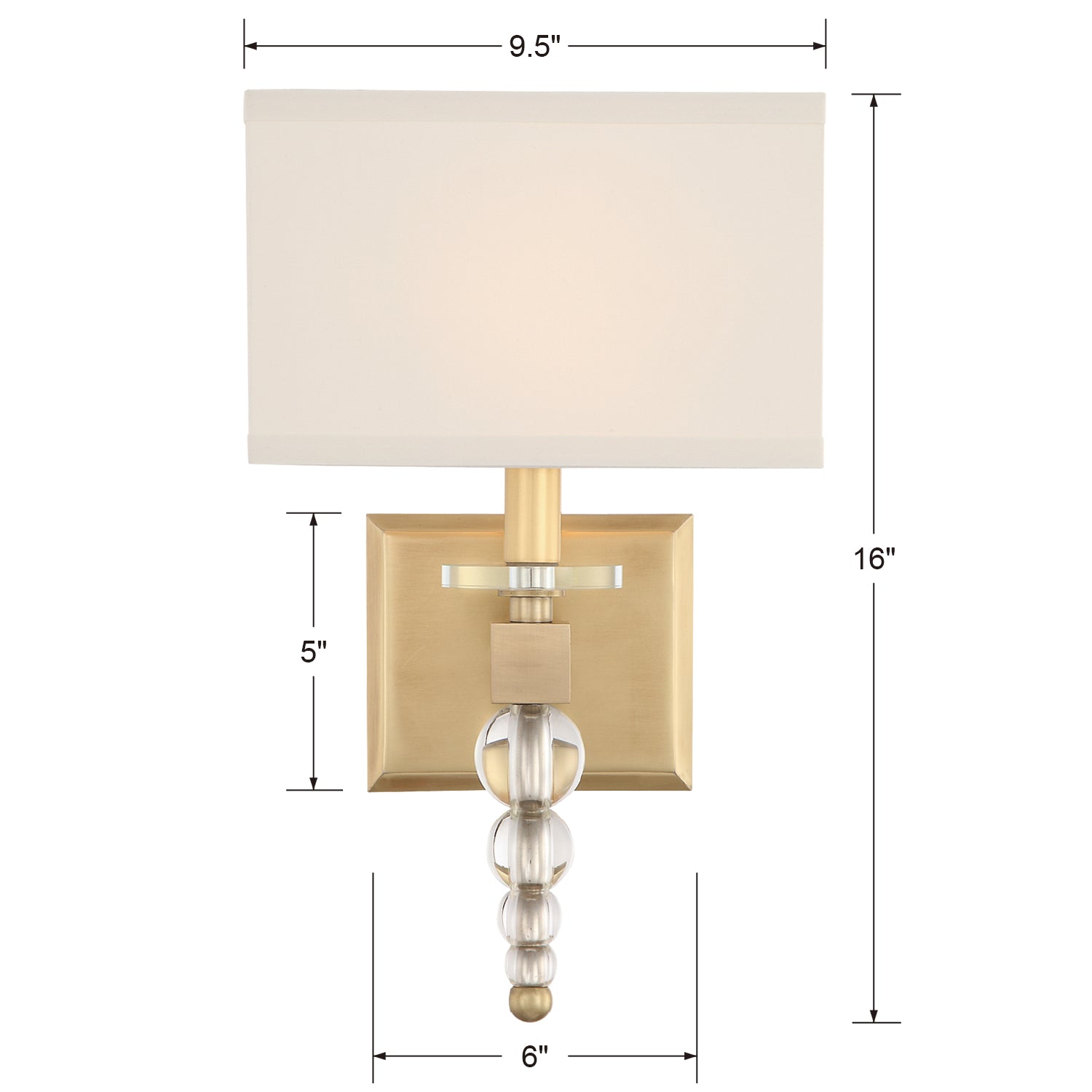 Crystorama Clover Wall Sconce