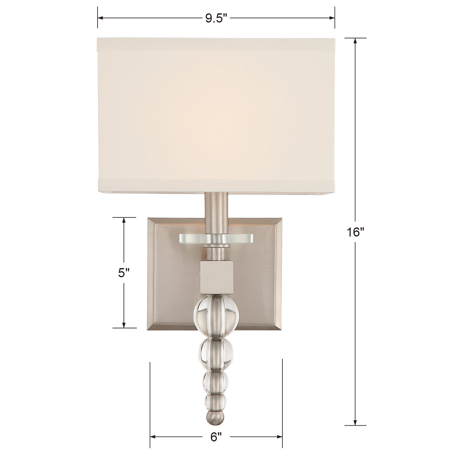Crystorama Clover Wall Sconce
