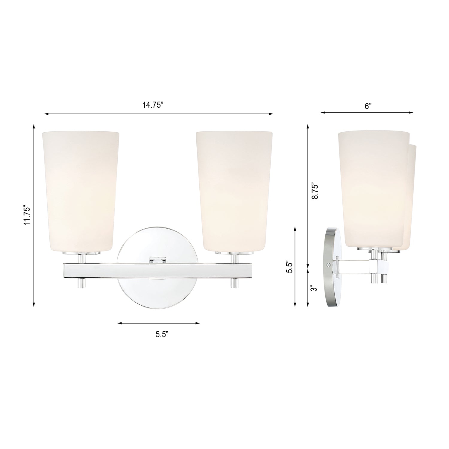 Crystorama Colton 2-Light Wall Sconce