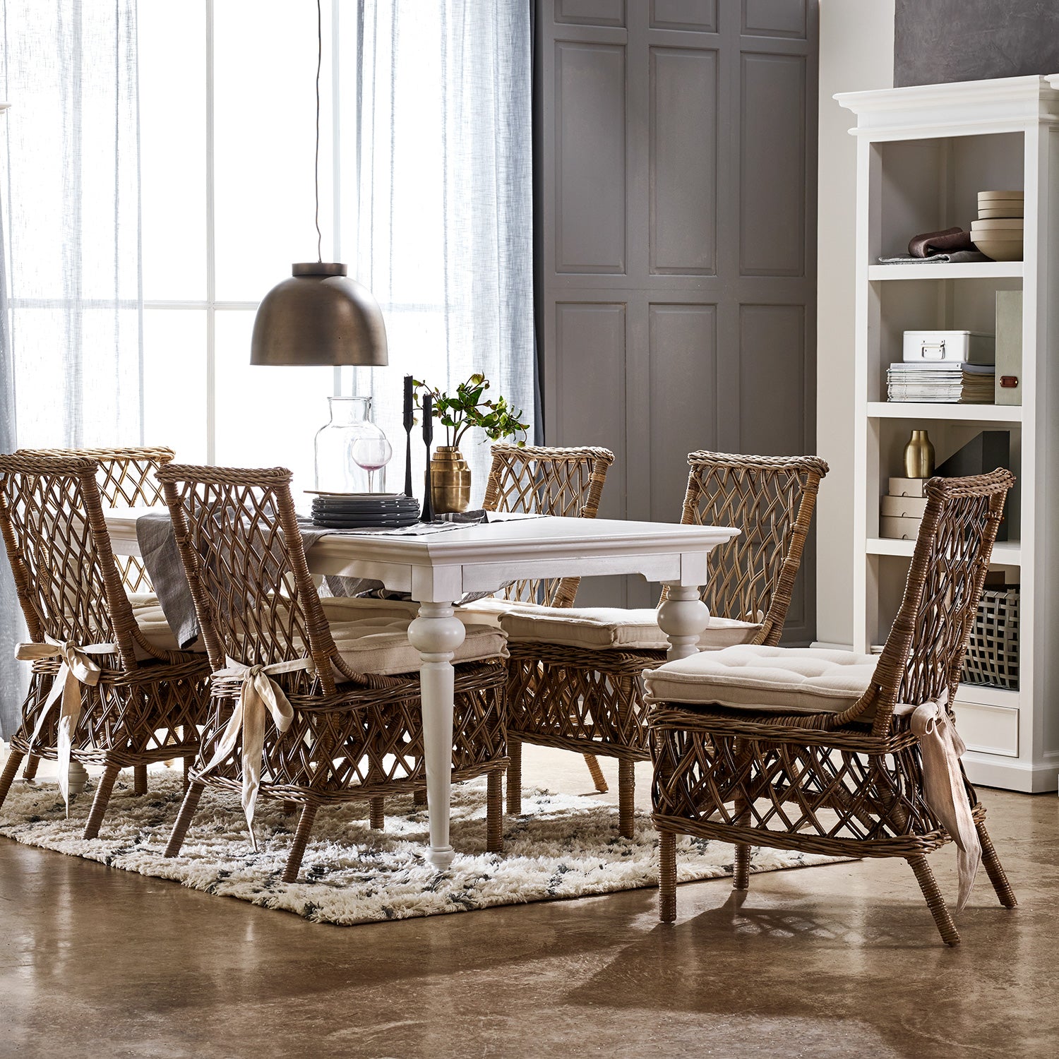 Dorchester Aristocrat Wicker Side Chair Set of 2