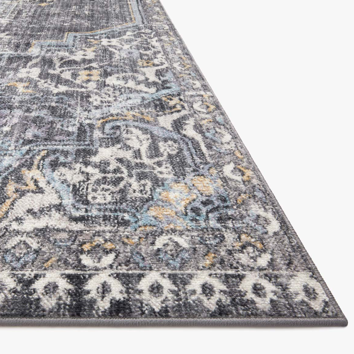 Loloi Cassandra Charcoal/Gold Power Loomed Rug