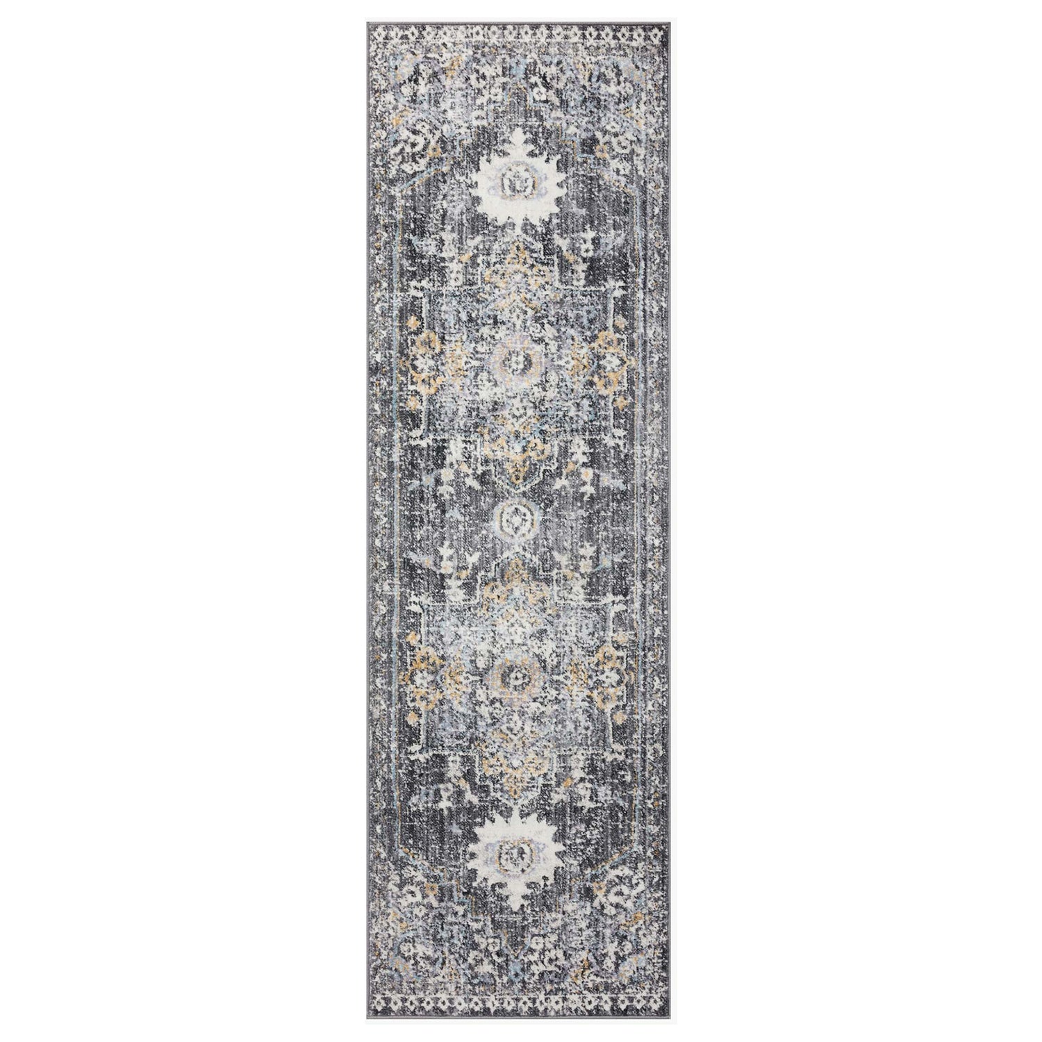 Loloi Cassandra Charcoal/Gold Power Loomed Rug