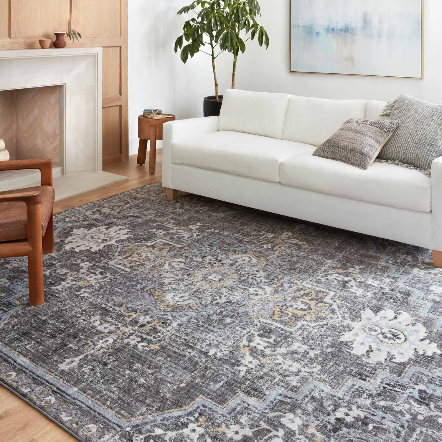 Loloi Cassandra Charcoal/Gold Power Loomed Rug