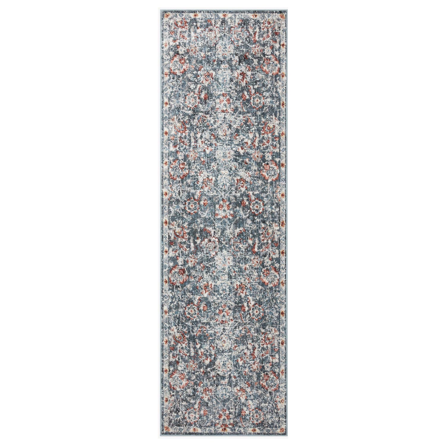 Loloi Cassandra Blue/Rust Power Loomed Rug