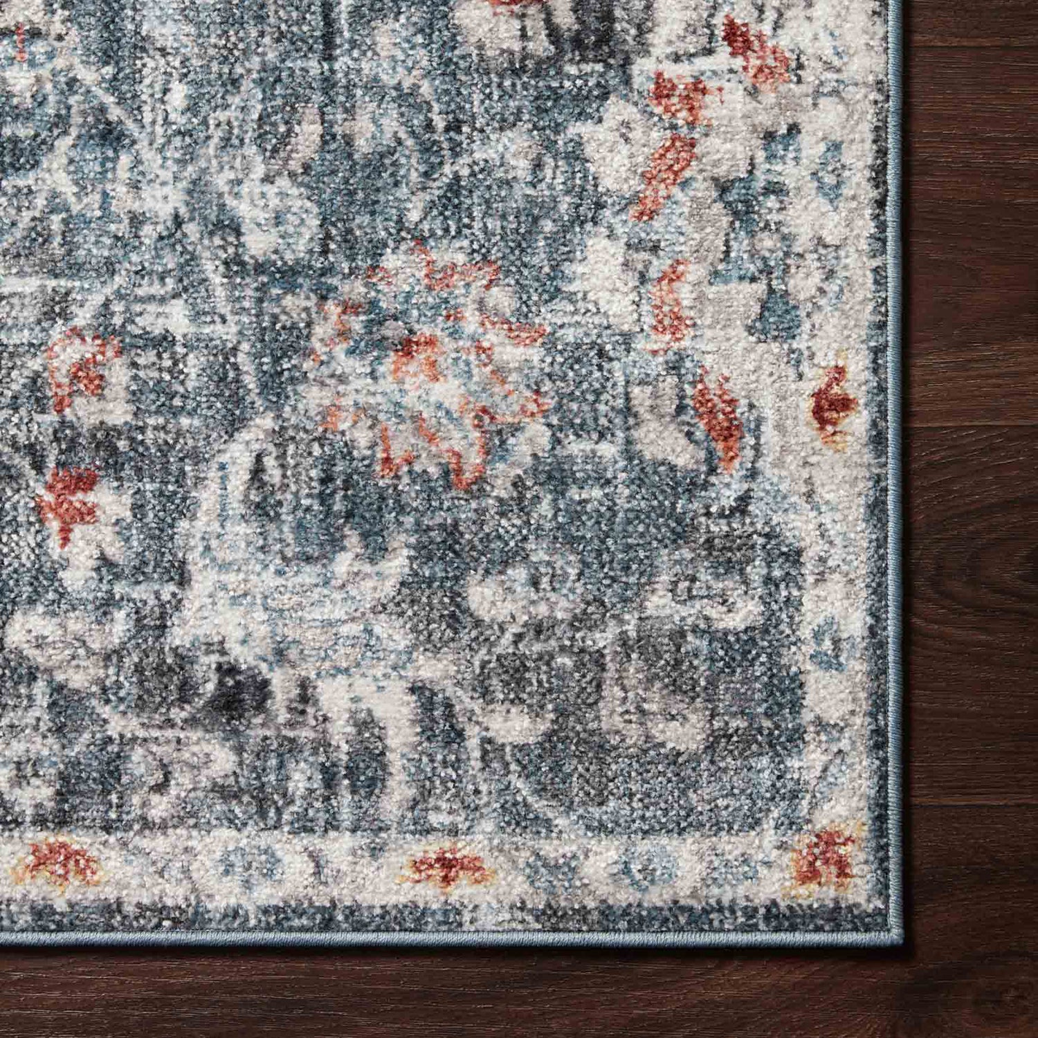 Loloi Cassandra Blue/Rust Power Loomed Rug