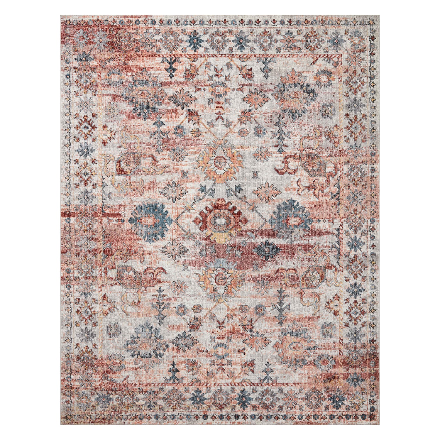 Loloi Cassandra Rust/Multi Power Loomed Rug