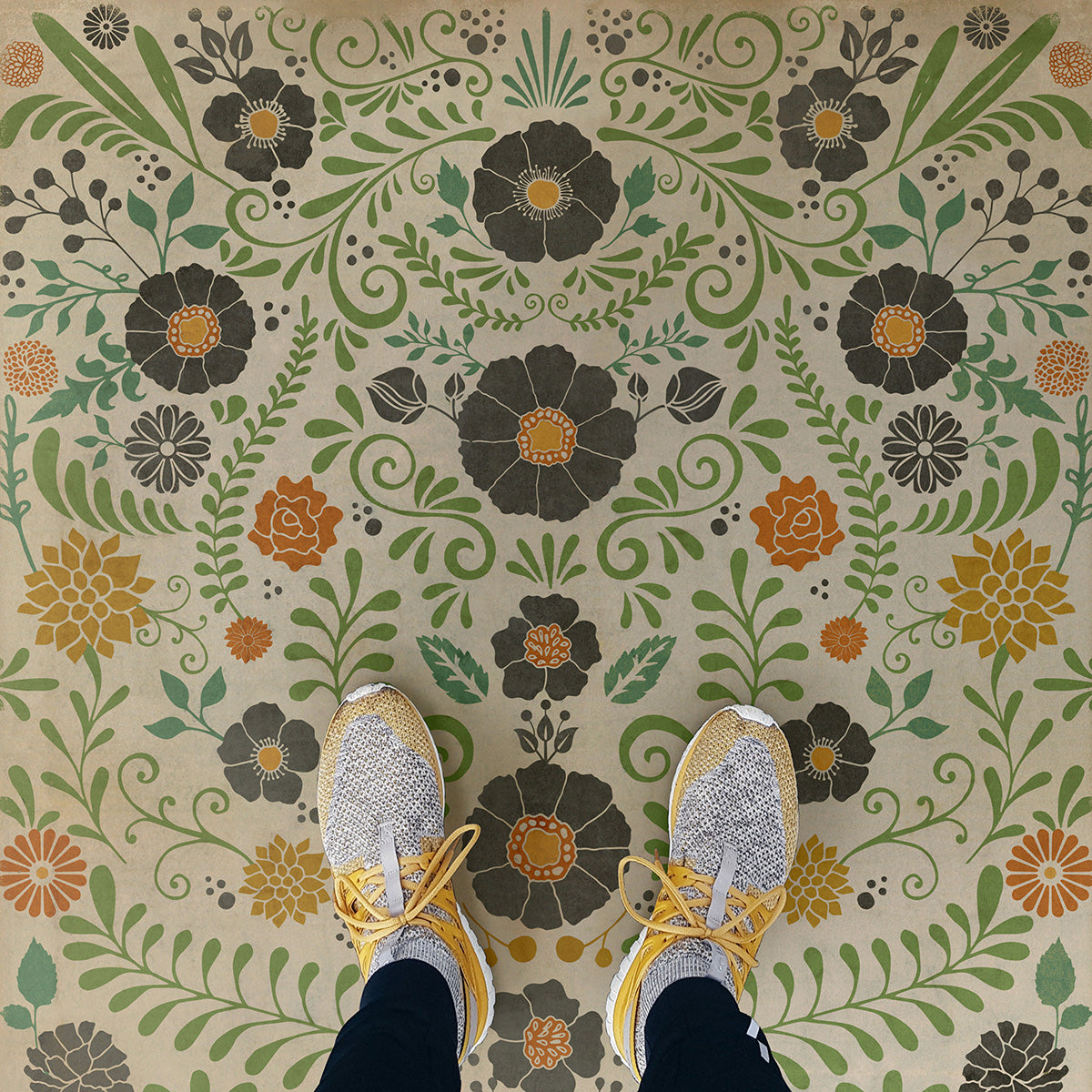 Pattern 36 - Prettiest Weeds Vinyl Floorcloth
