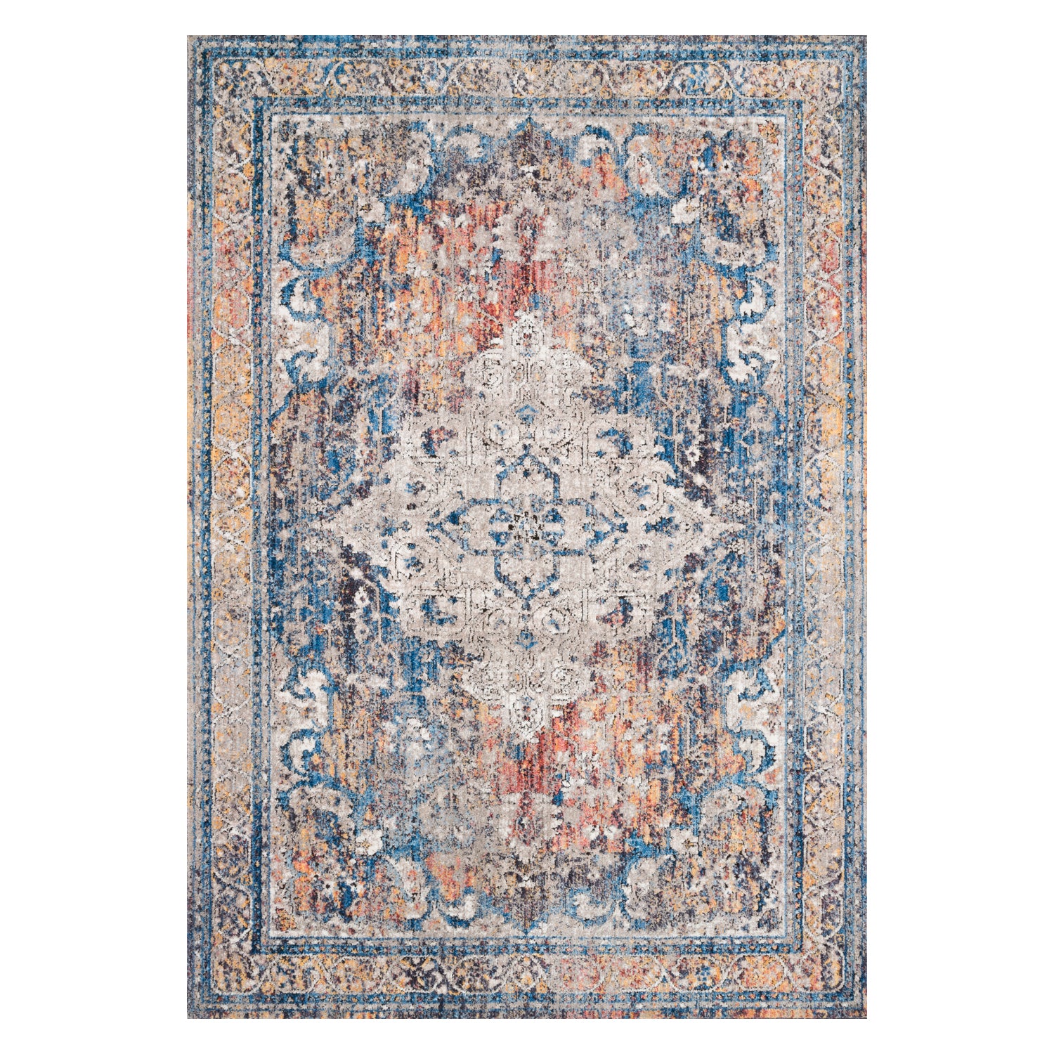 Loloi Dante Multi/Stone Power Loomed Rug