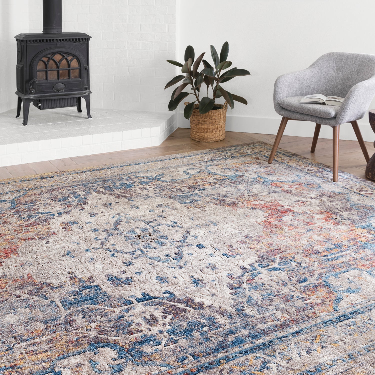 Loloi Dante Multi/Stone Power Loomed Rug