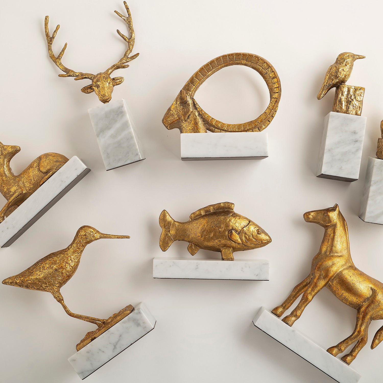 Villa and House Finch Statue Set Of 2