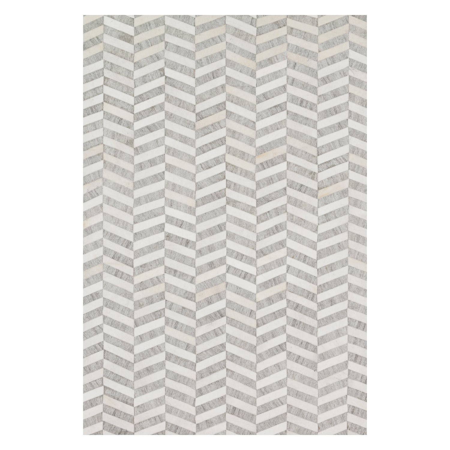 Loloi Dorado Gray/Ivory Hand Stitched Leather Rug