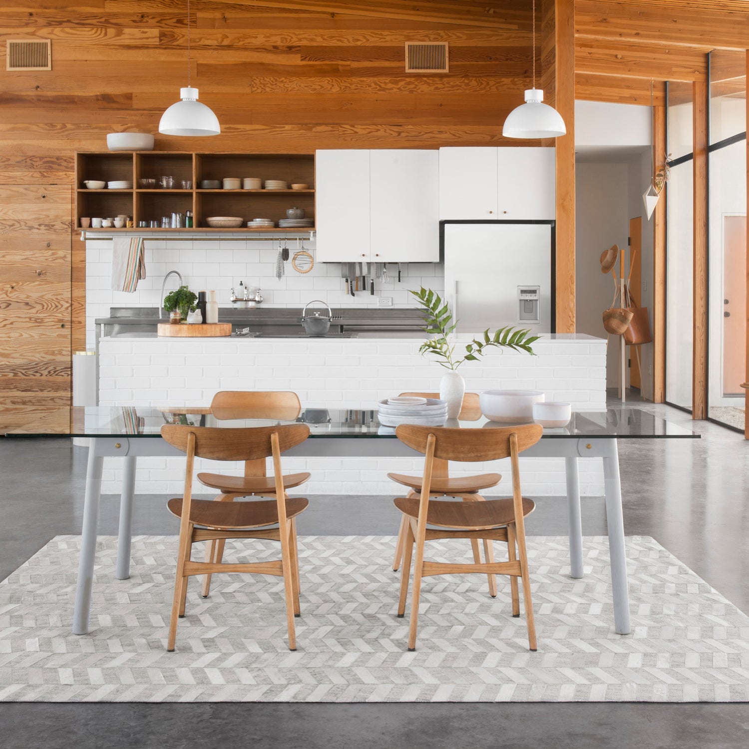 Loloi Dorado Gray/Ivory Hand Stitched Leather Rug