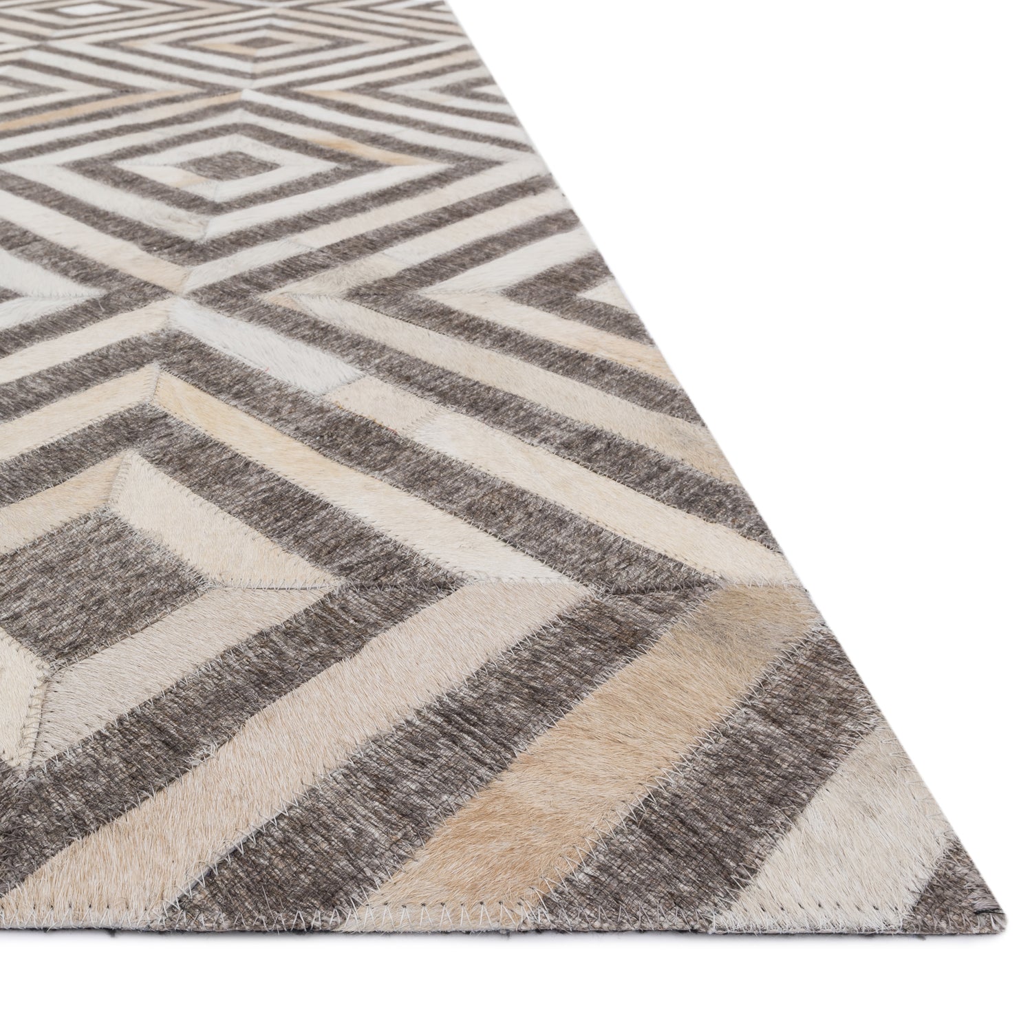 Loloi Dorado Squared Hand Stitched Leather Rug