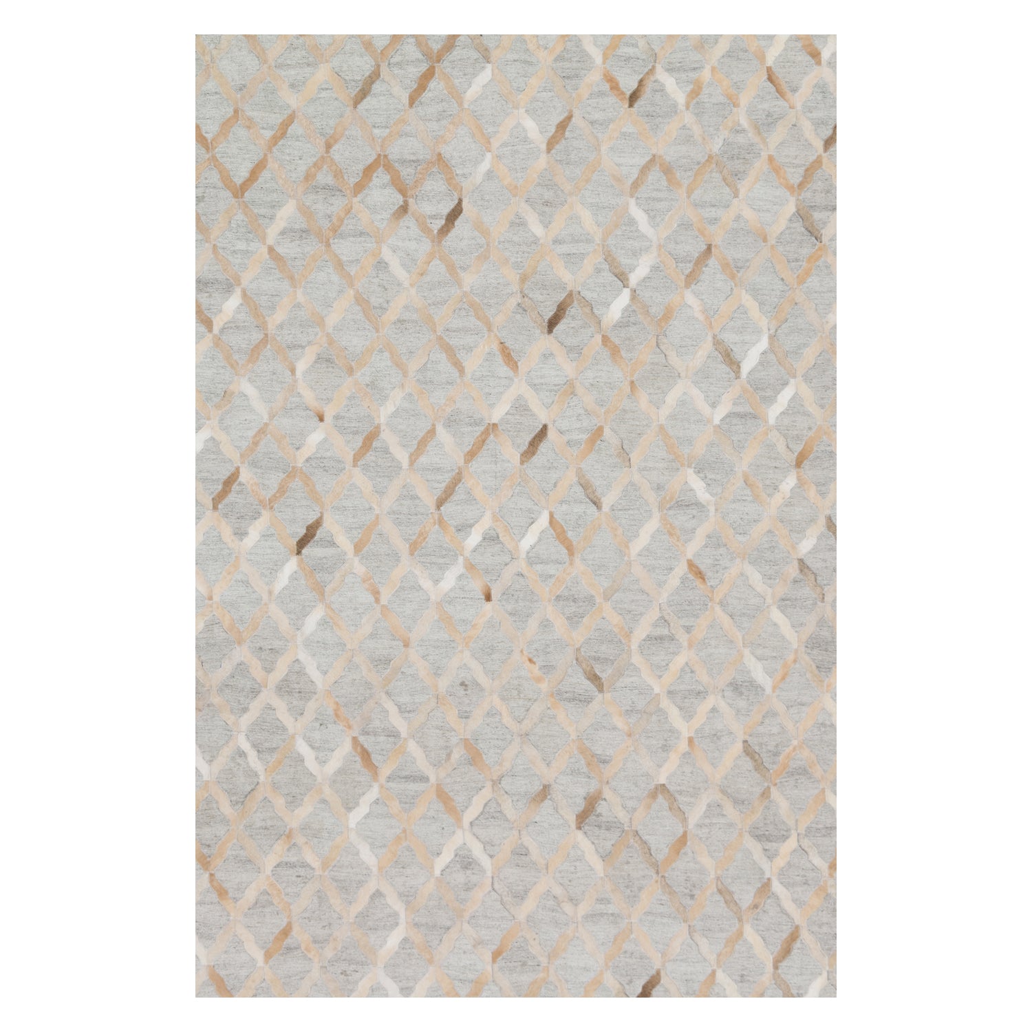 Loloi Dorado Lattice Hand Stitched Leather Rug