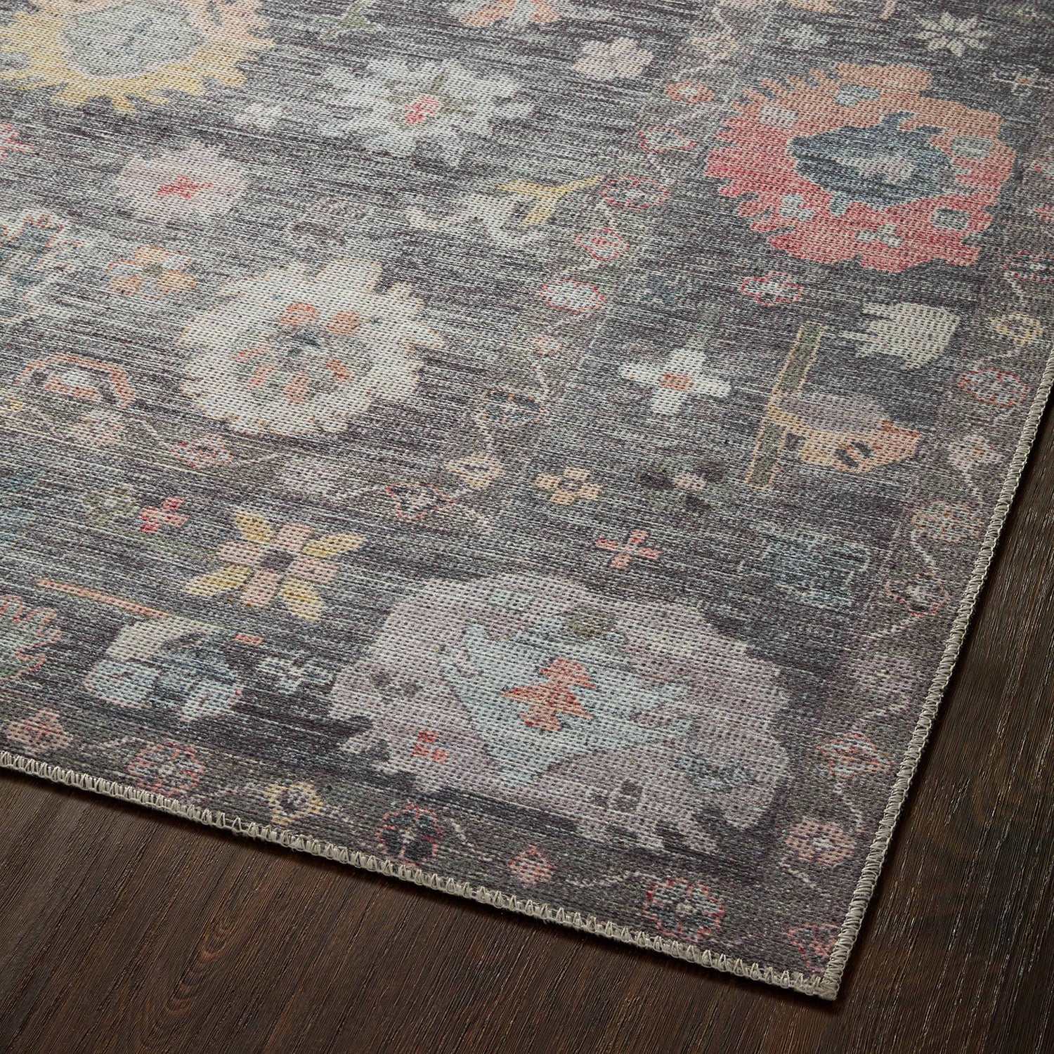 Loloi Elysium Charcoal/Multi Power Loomed Rug