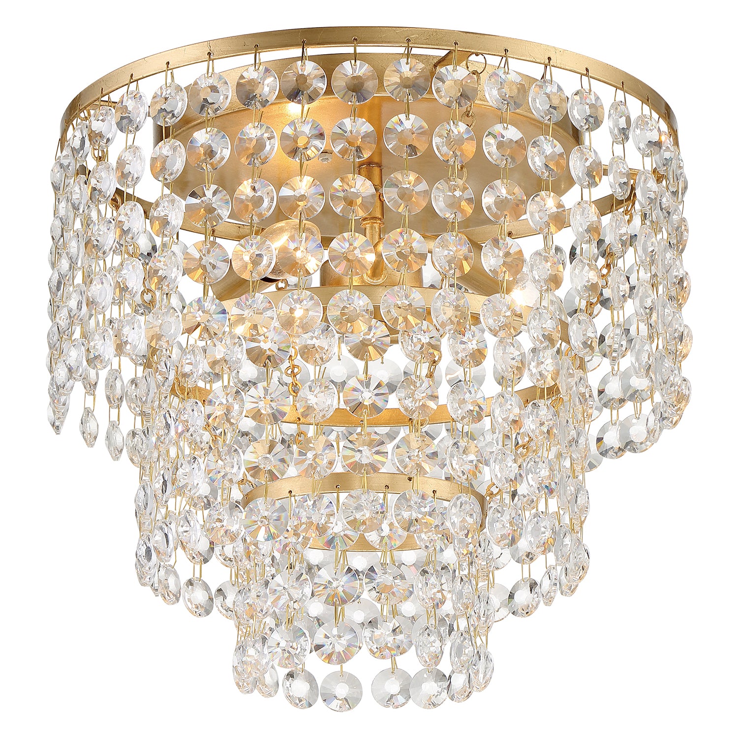 Crystorama Gabrielle 3-Light Flush Ceiling Mount