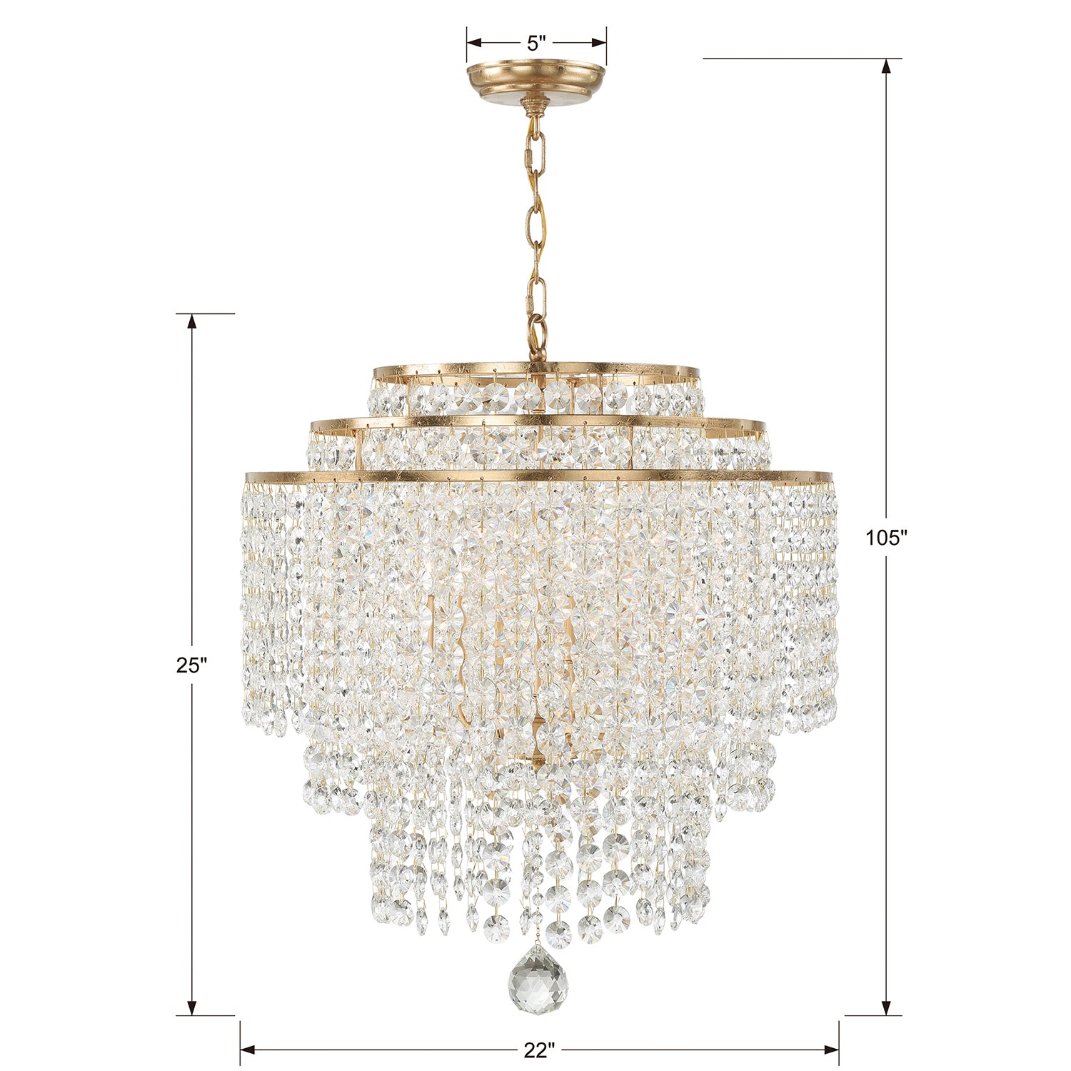 Crystorama Gabrielle 6-Light Chandelier