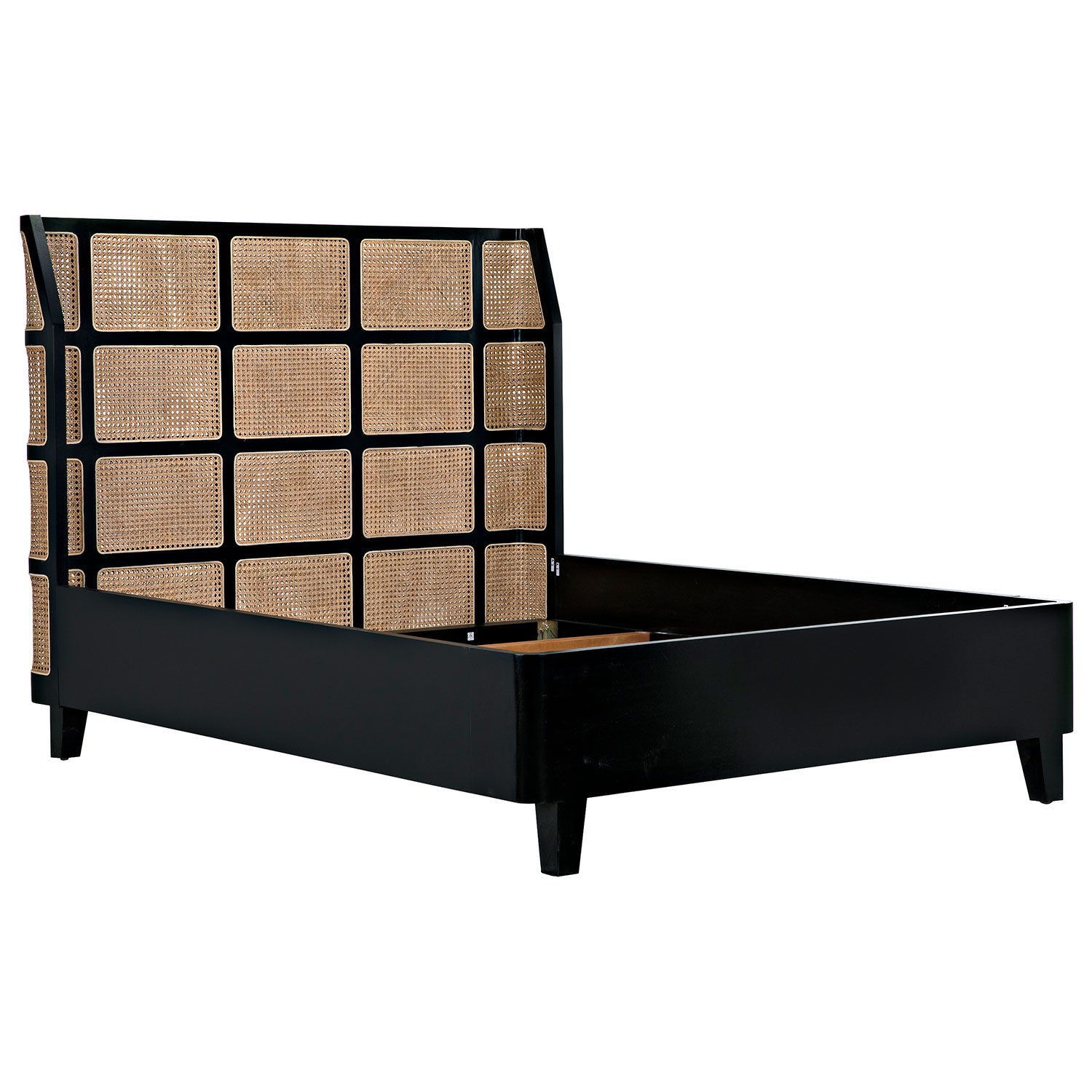 Noir Porto Bed With Headboard Frame