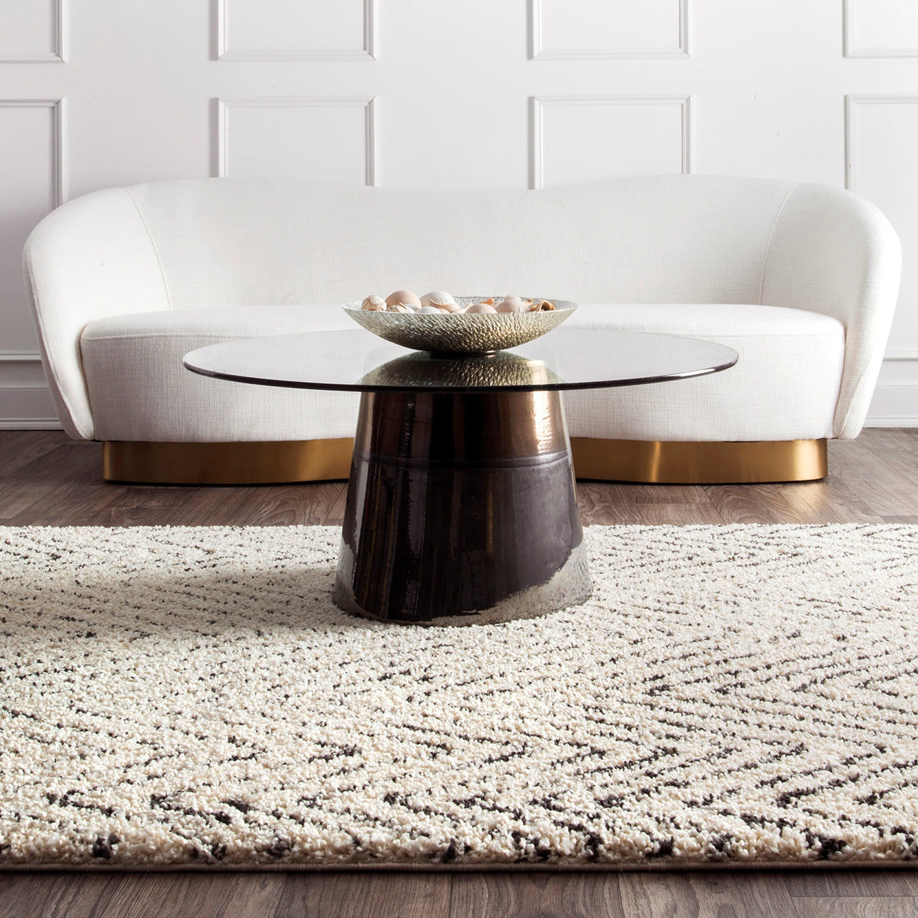 Rye Chevron Machine Made Rug