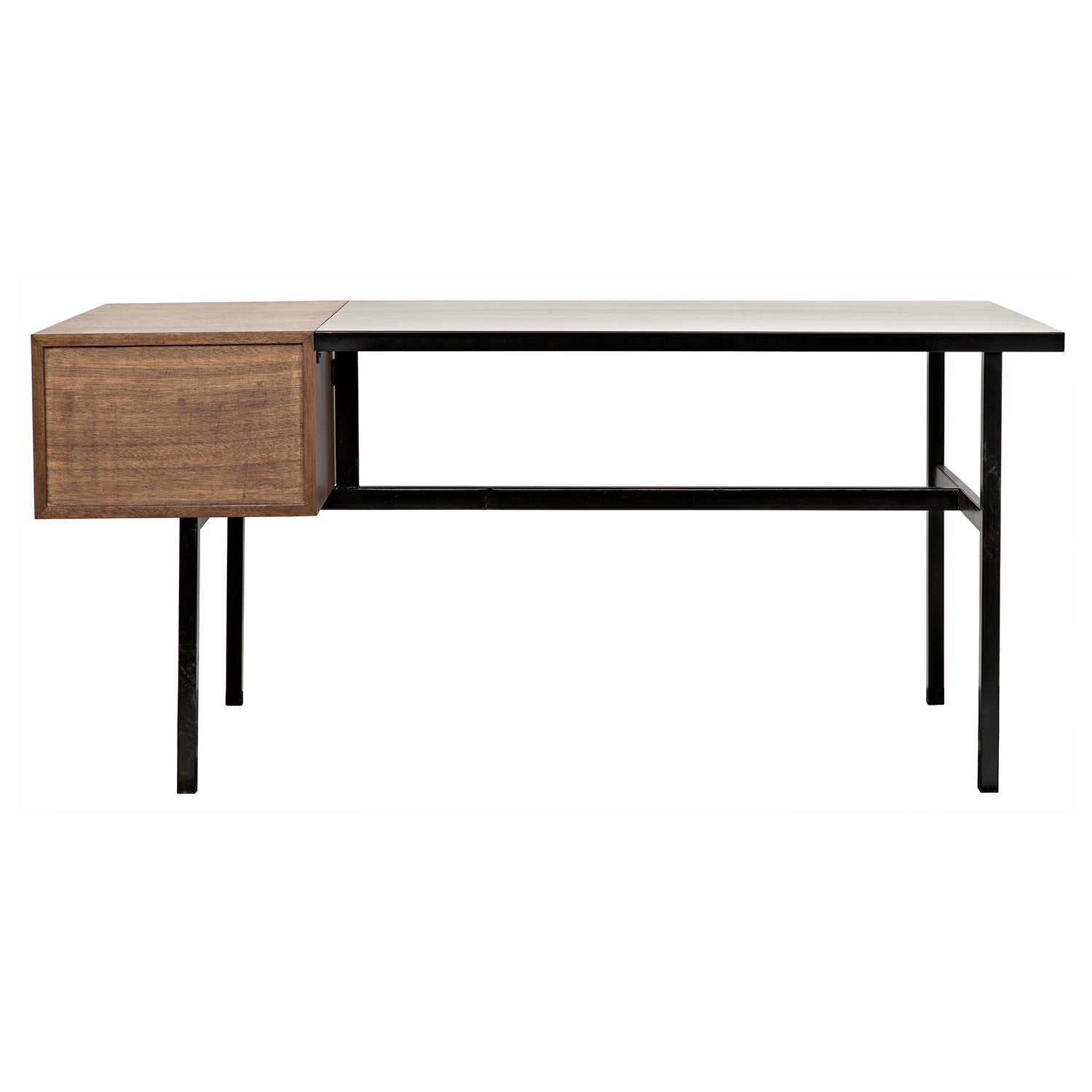 Noir Algeron Desk With Black Metal