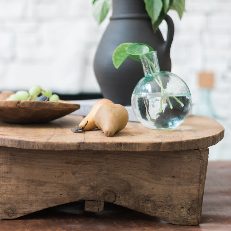 Etu Home Clear Sphere Bud Vase Set of 2