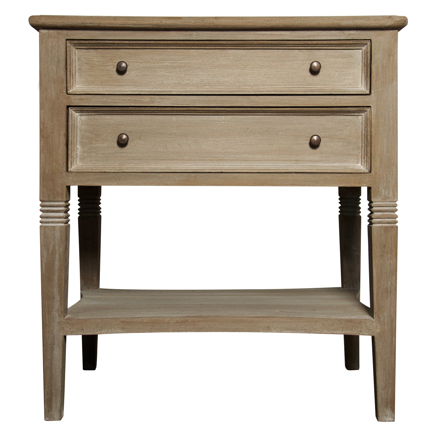 Noir Oxford 2 Drawer Side Table