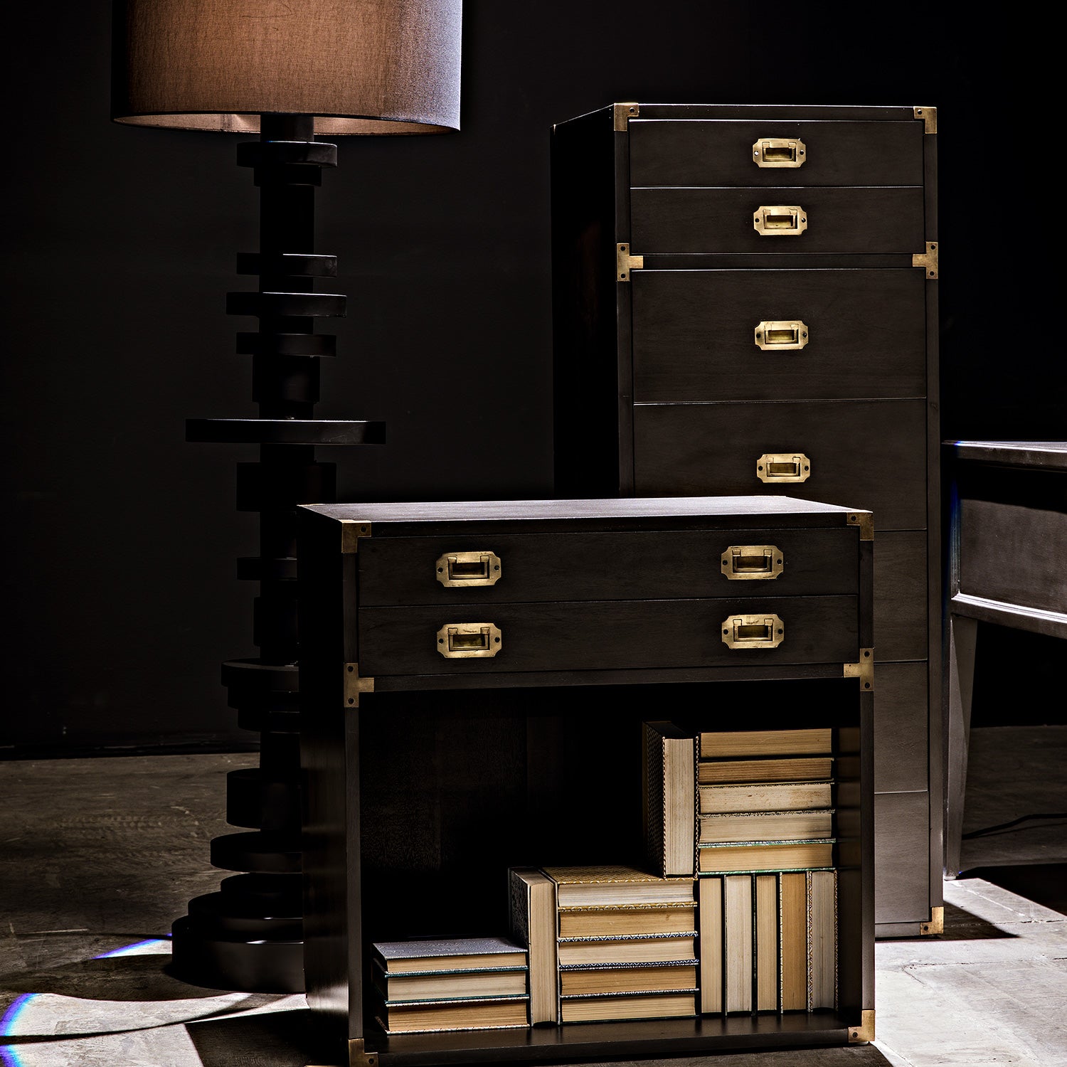 Noir Campaign Bedside Chest