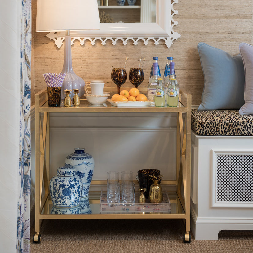 Worlds Away Gerard Bar Cart - Final Sale