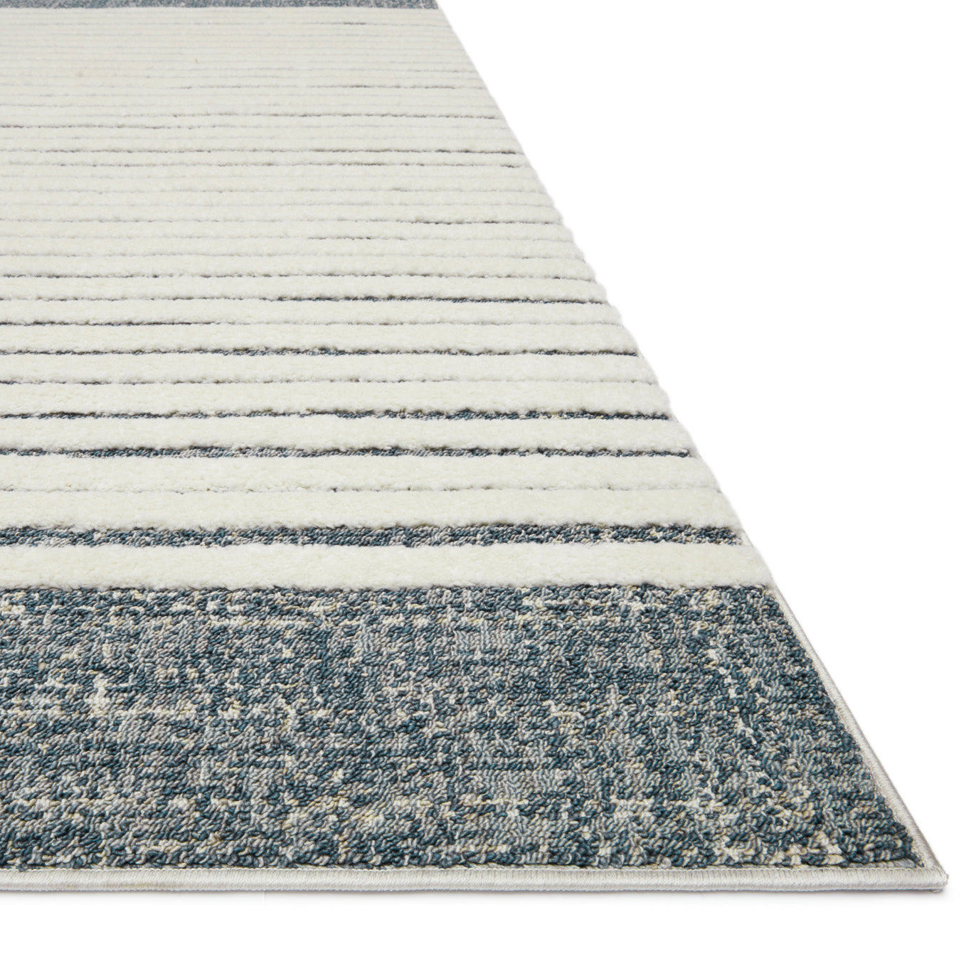 Loloi Hagen White/Ocean Power Loomed Rug