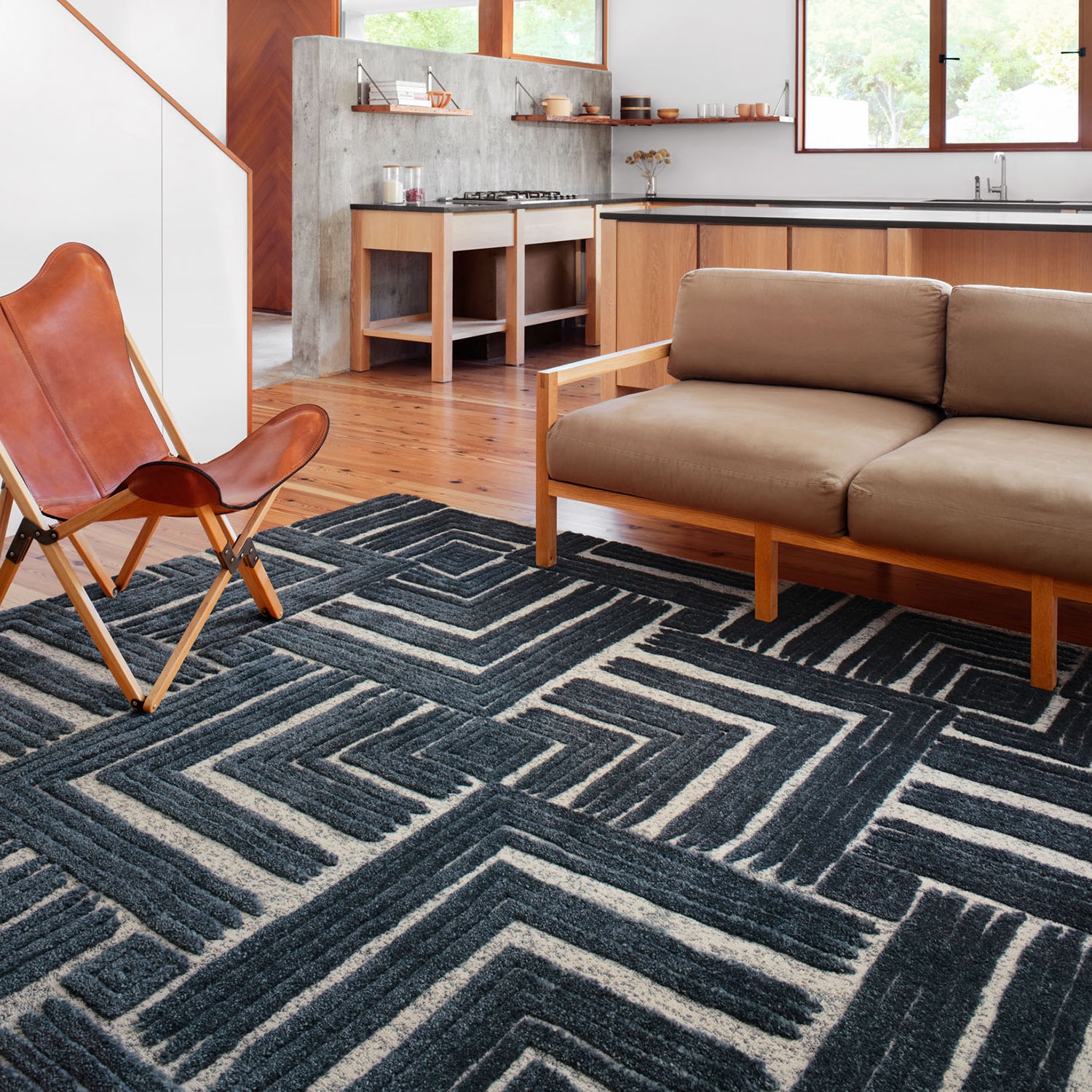 Loloi Hagen Blue/White Power Loomed Rug