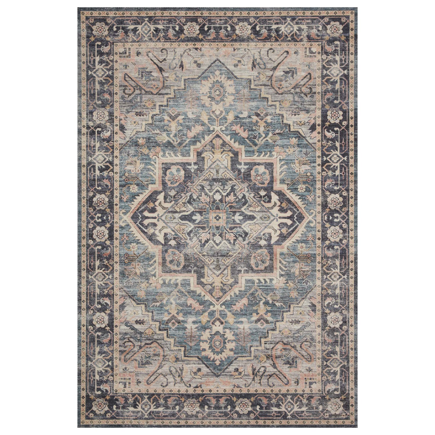 Loloi Hathaway Navy/Multi Power Loomed Rug