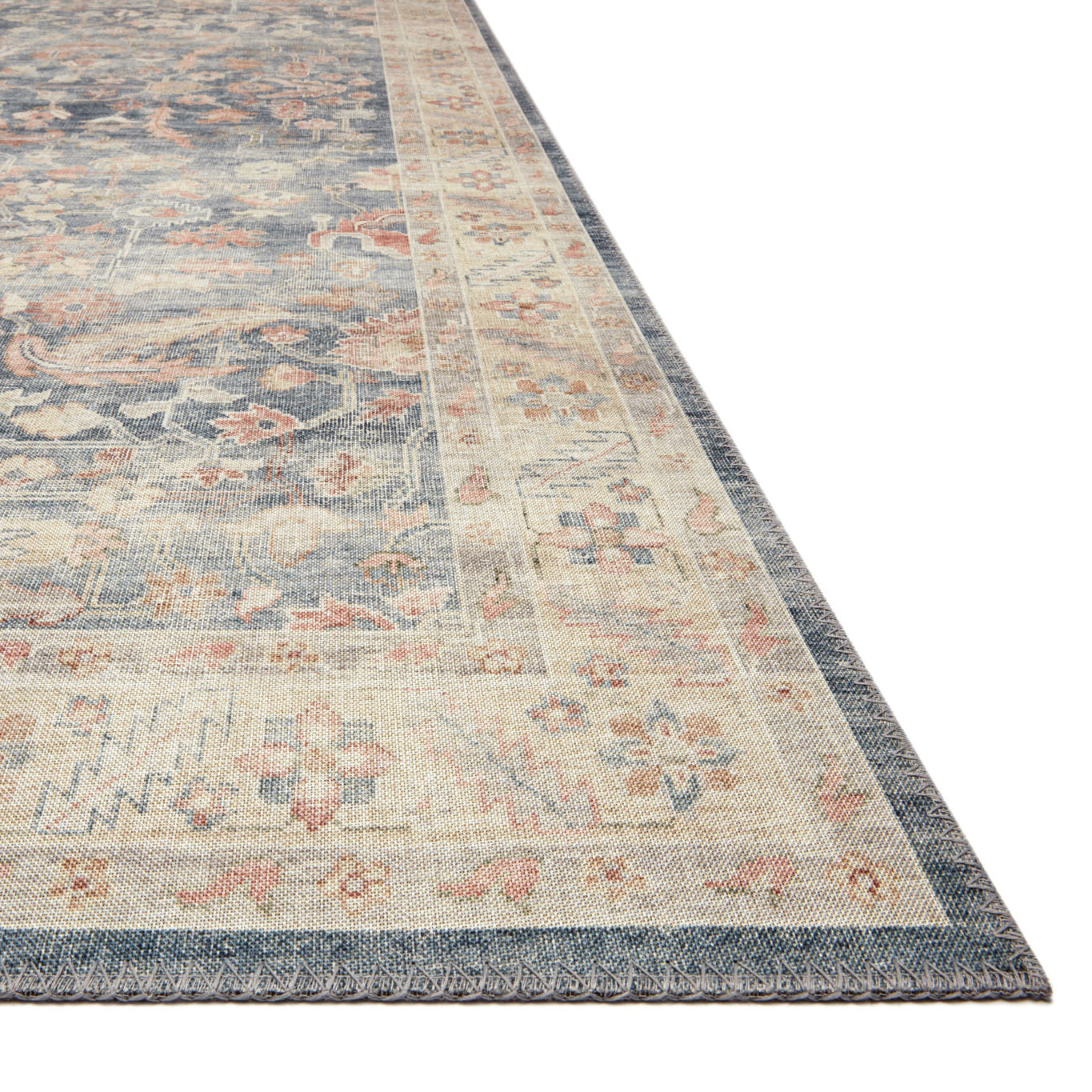 Loloi Hathaway Denim/Multi Power Loomed Rug