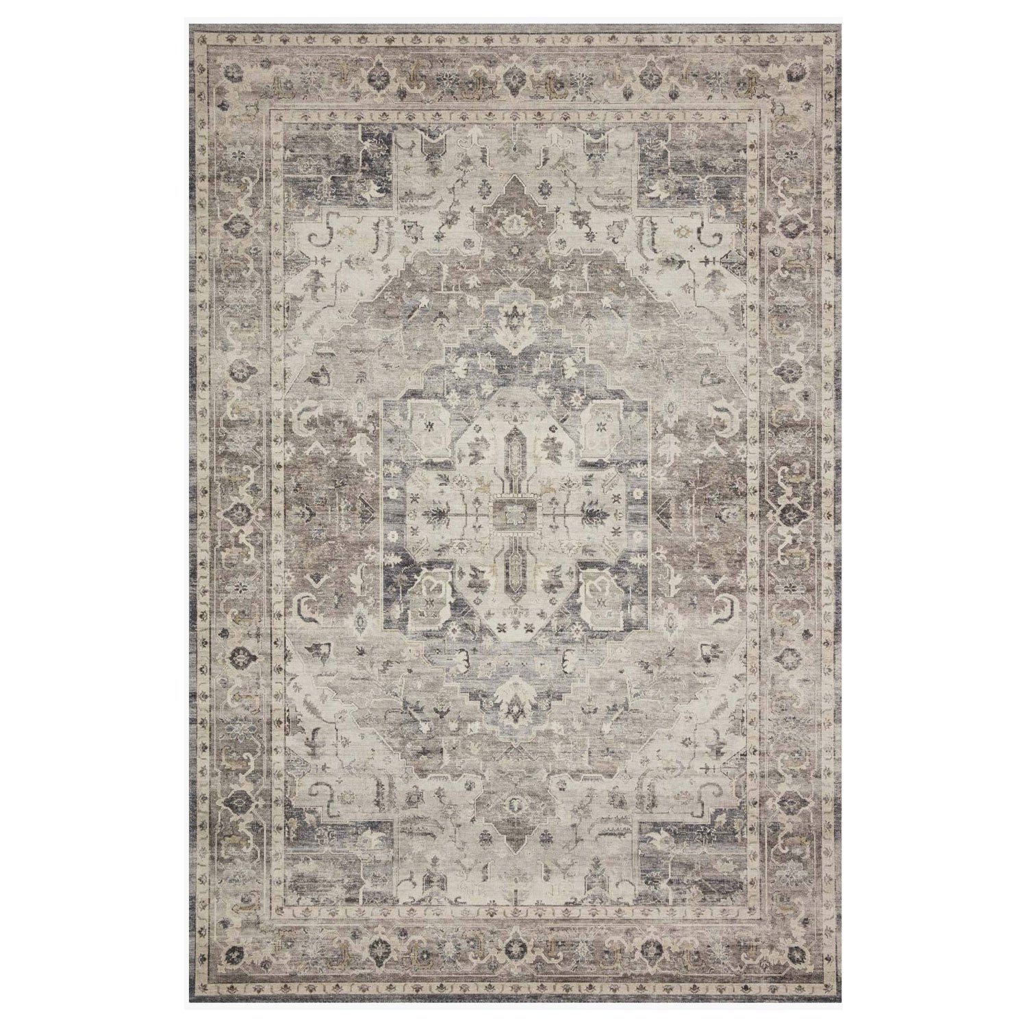 Loloi Hathaway Steel/Ivory Power Loomed Rug
