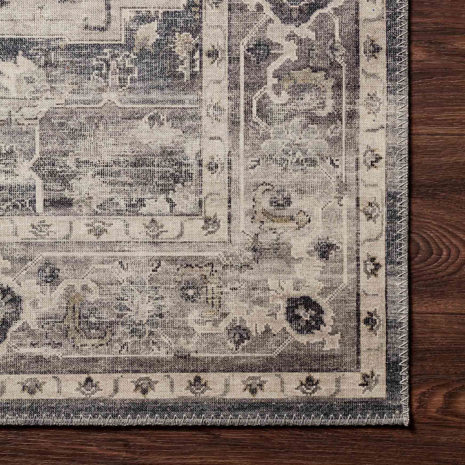 Loloi Hathaway Steel/Ivory Power Loomed Rug