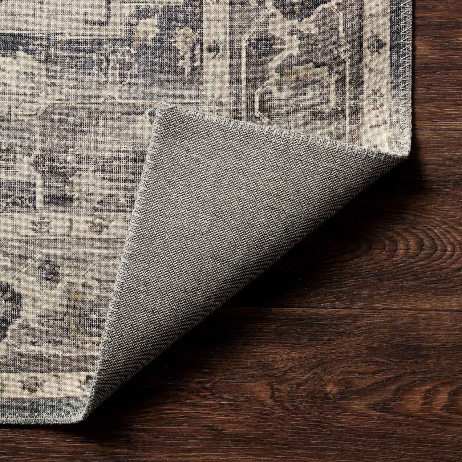 Loloi Hathaway Steel/Ivory Power Loomed Rug