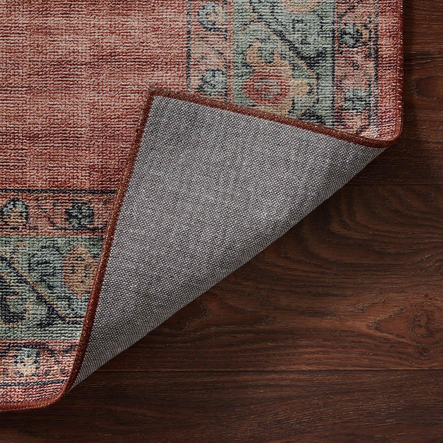 Loloi Heidi Spice/Aqua Power Loomed Rug