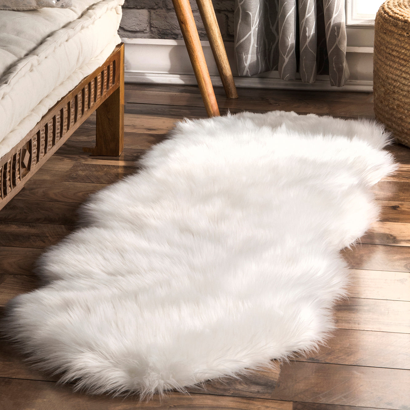 Sloan Faux Sheepskin Shag Rug