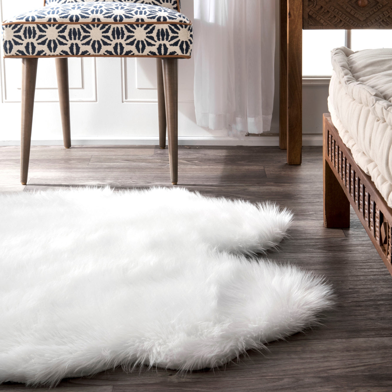 Cascade Faux Sheepskin Shag Rug