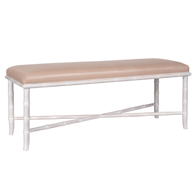 Redford House Hemingway Leather Bench