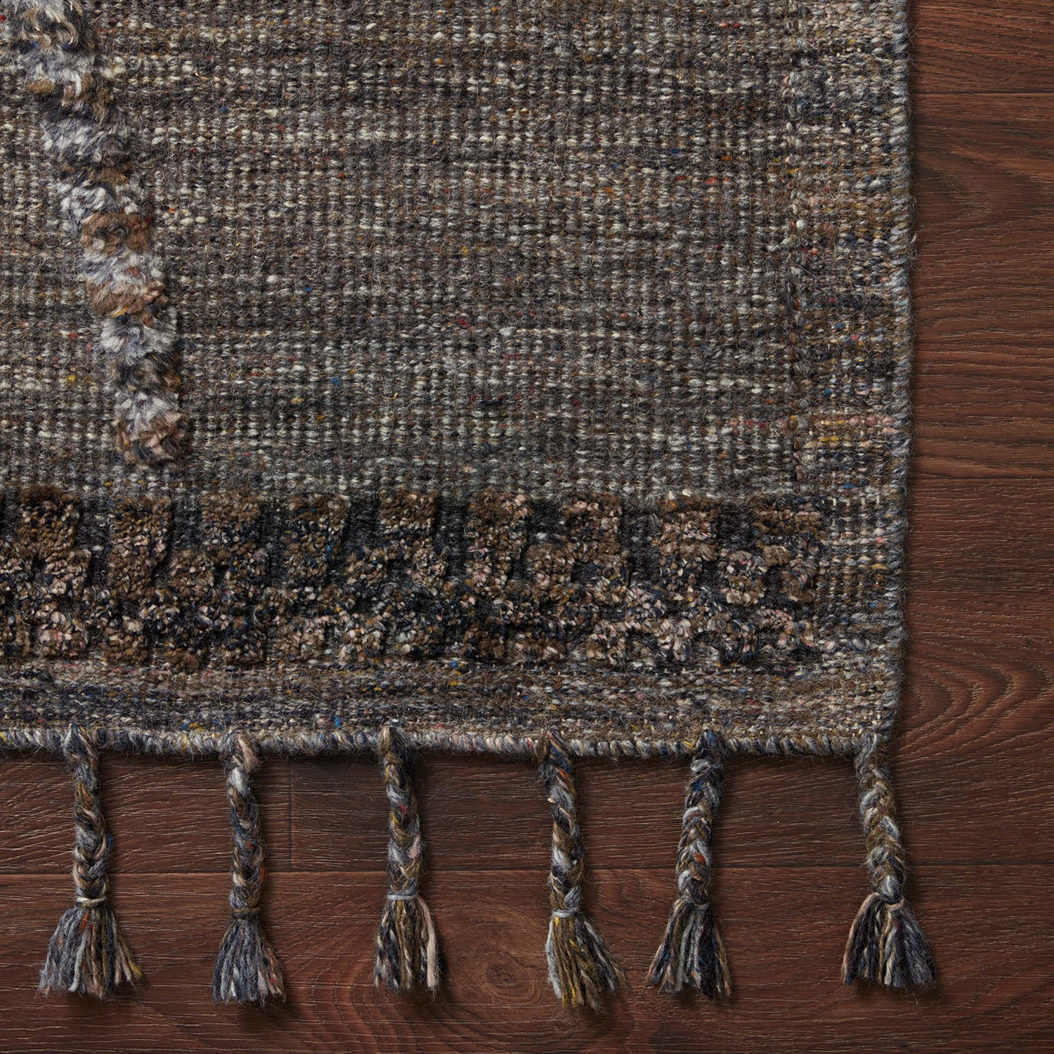 Loloi Iman Gray/Multi Hand Knotted Rug
