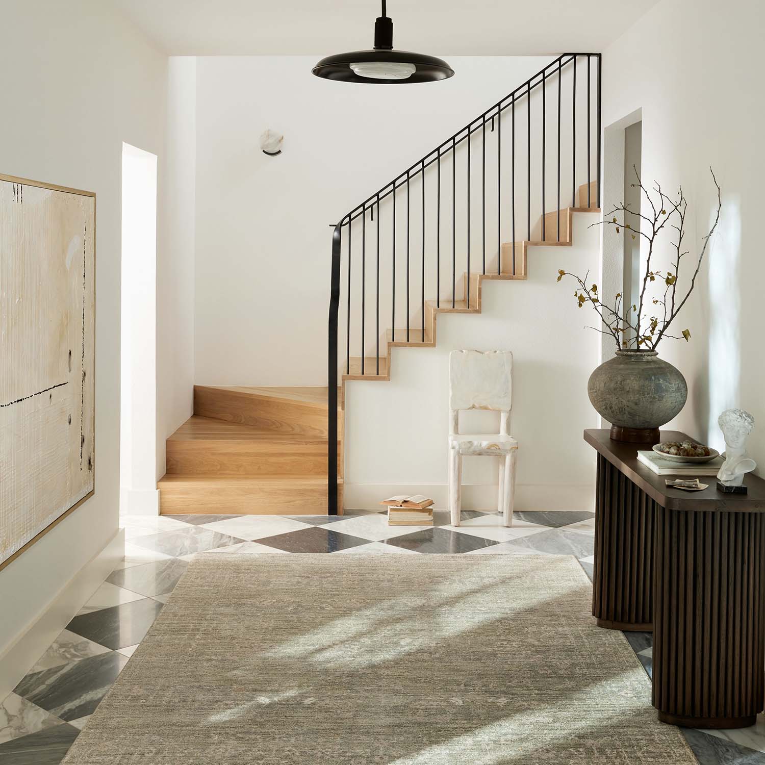 Loloi Indra Charcoal/Sage Power Loomed Rug